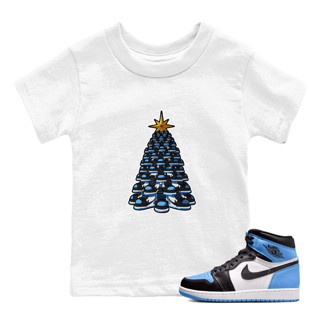 Kicksmas Tree snkmatch Tee Kids - Air Jordan 1 UNC Toe