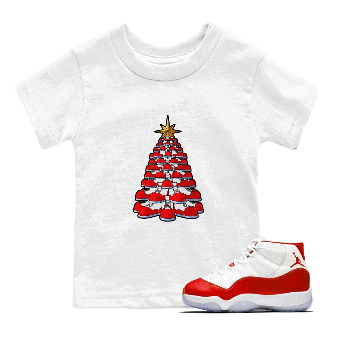 Kicksmas Tree snkmatch Tee Kids - Air Jordan 11 Cherry
