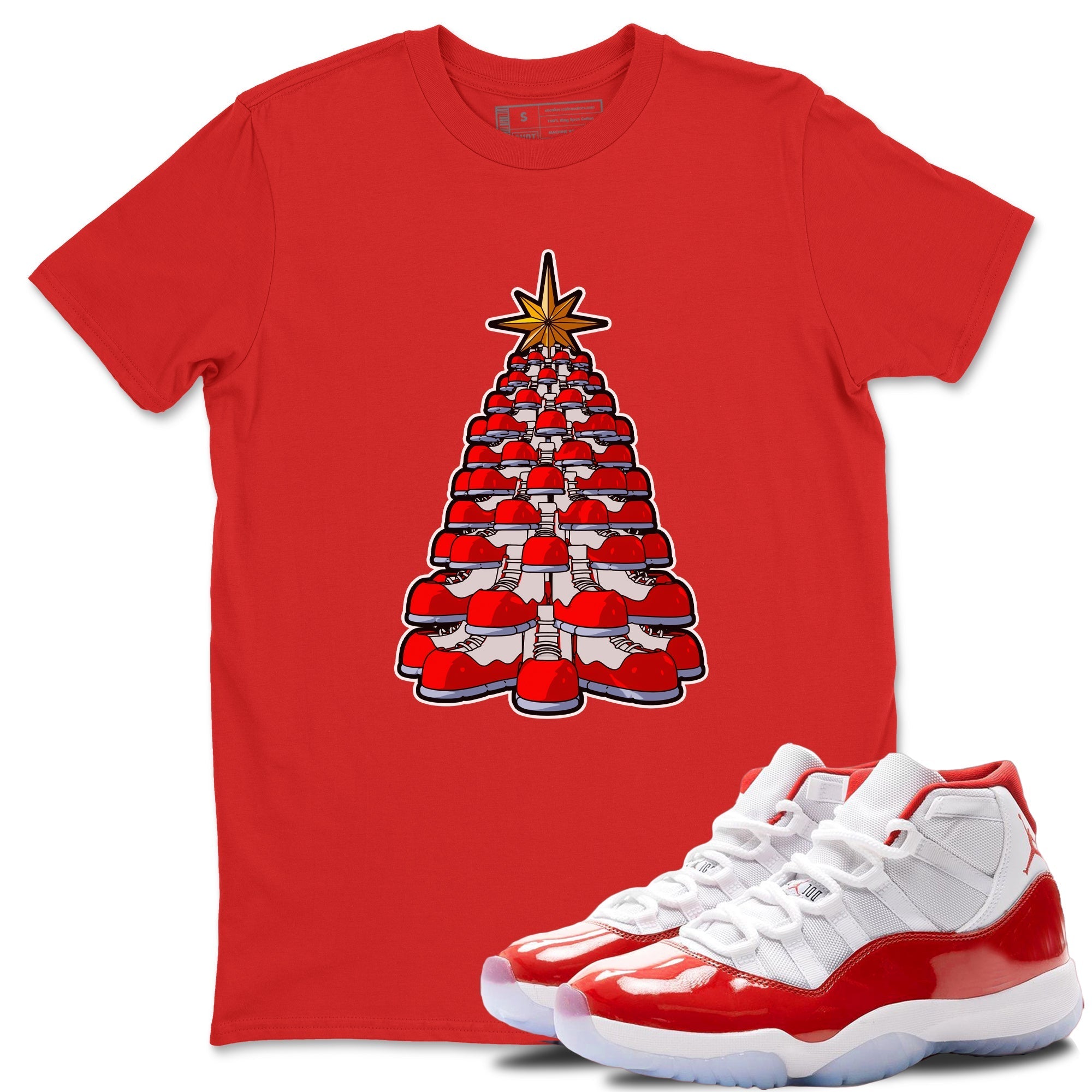 Kicksmas Tree snkmatch Tee - Air Jordan 11 Cherry