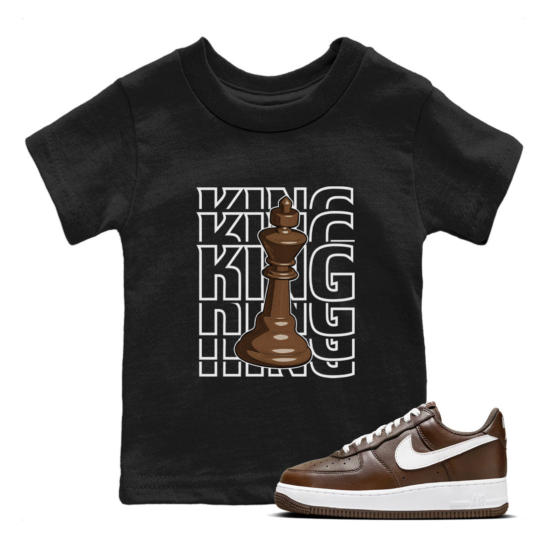 King snkmatch Tee Kids - Air Force 1 Chocolate