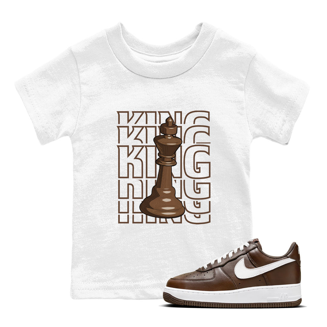 King snkmatch Tee Kids - Air Force 1 Chocolate