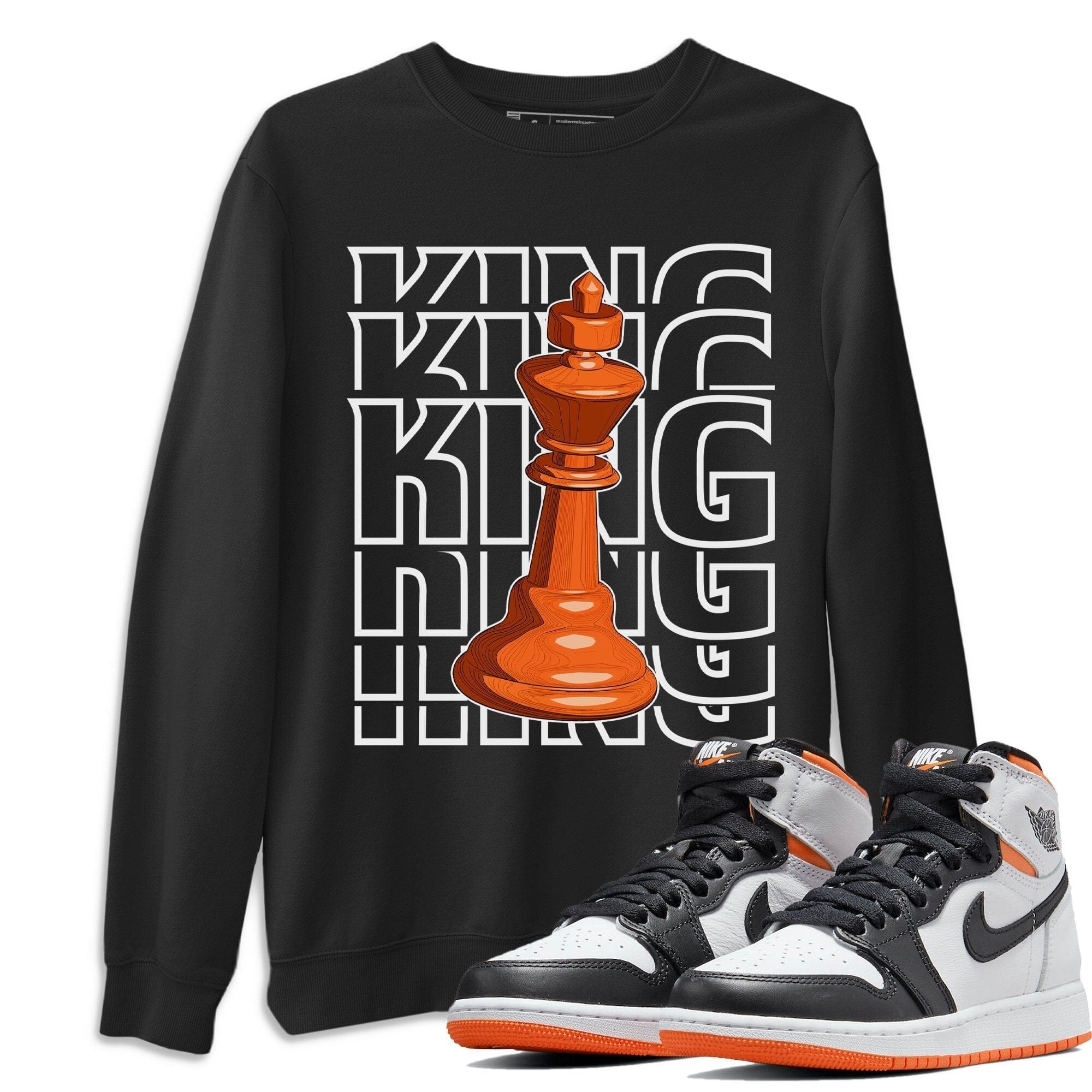 King Unisex Tops - Air Jordan 1 Electro Orange