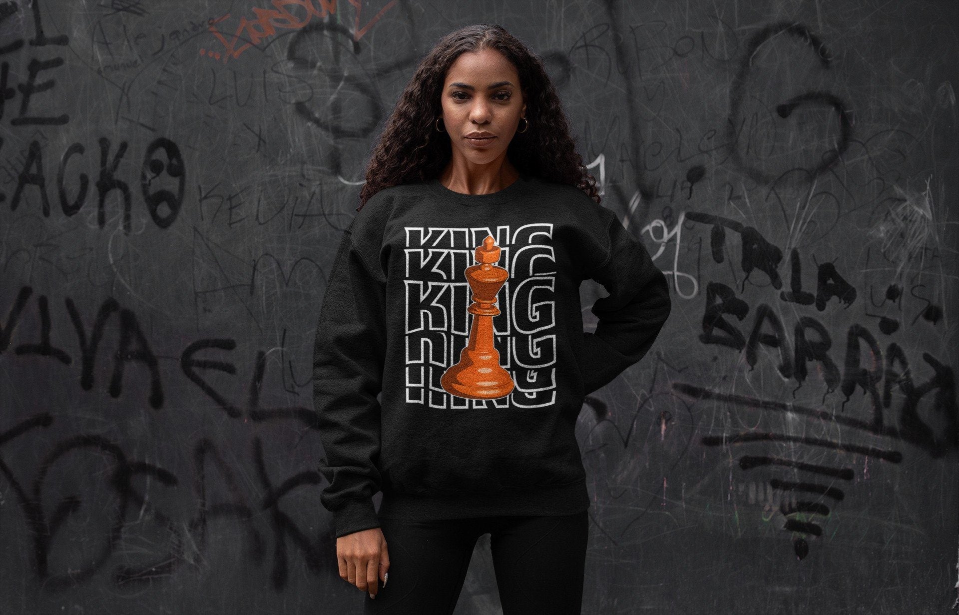 King Unisex Tops - Air Jordan 1 Electro Orange