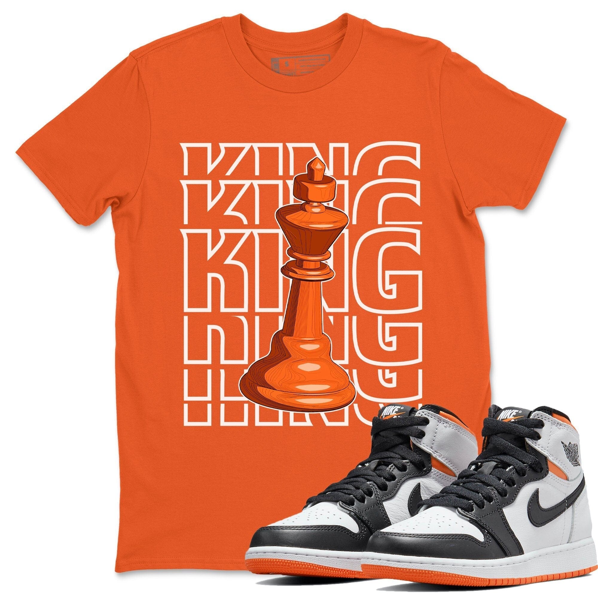 King Unisex Tops - Air Jordan 1 Electro Orange