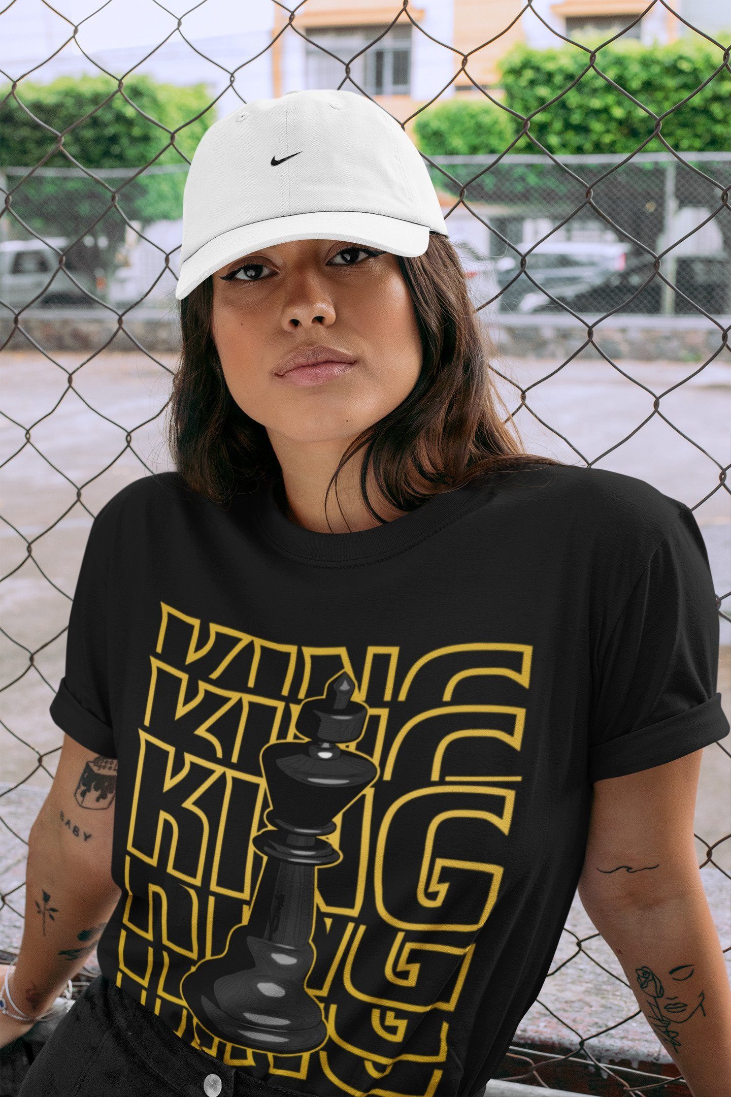 King Unisex Tops - Air Jordan 1 Pollen
