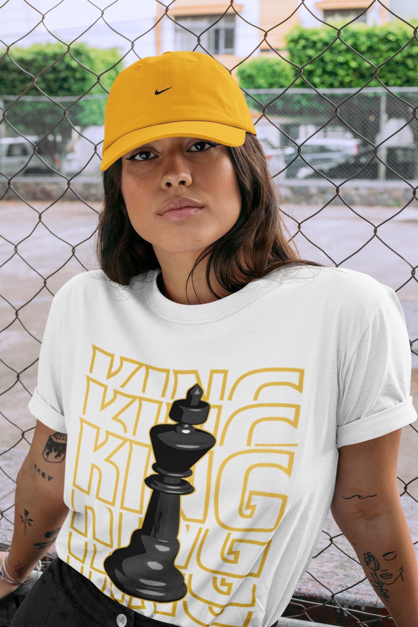 King Unisex Tops - Air Jordan 1 Pollen