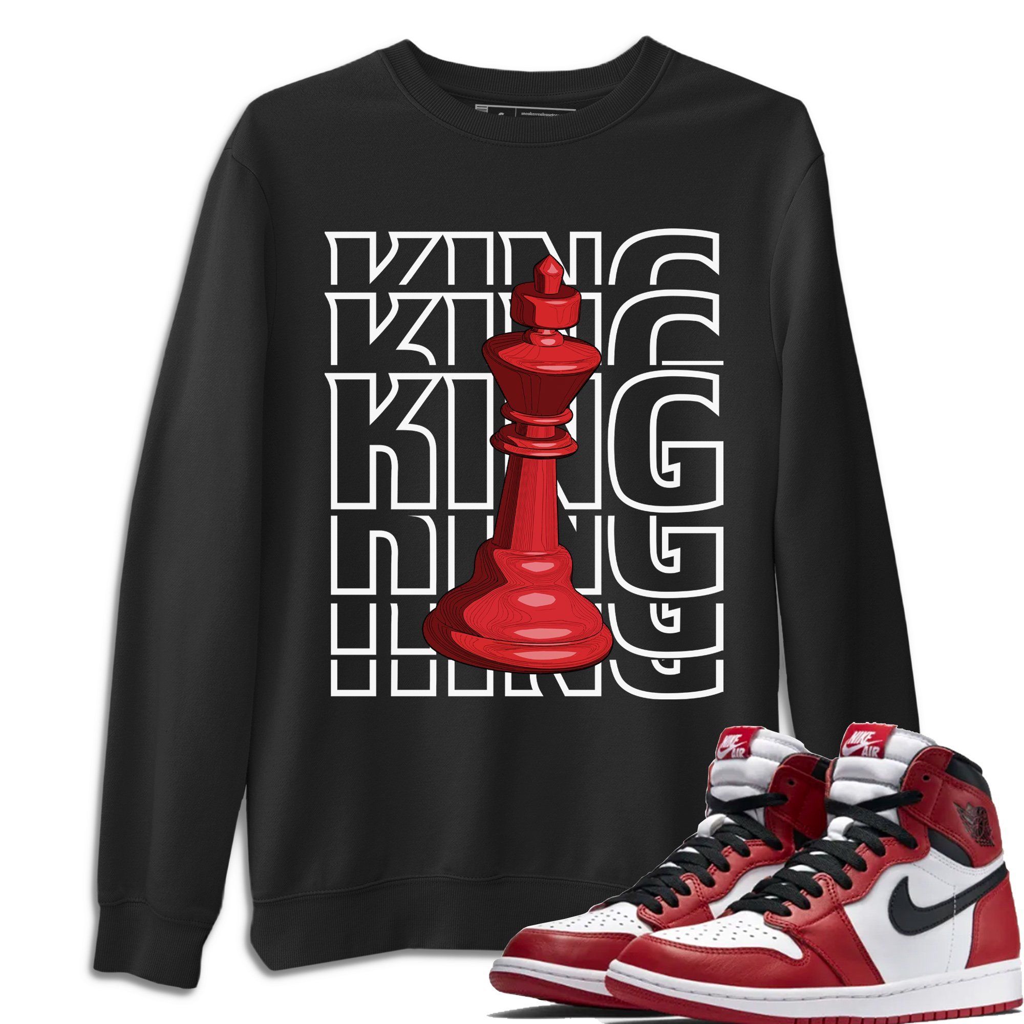 King Unisex Tops - Air Jordan 1 Varsity Red