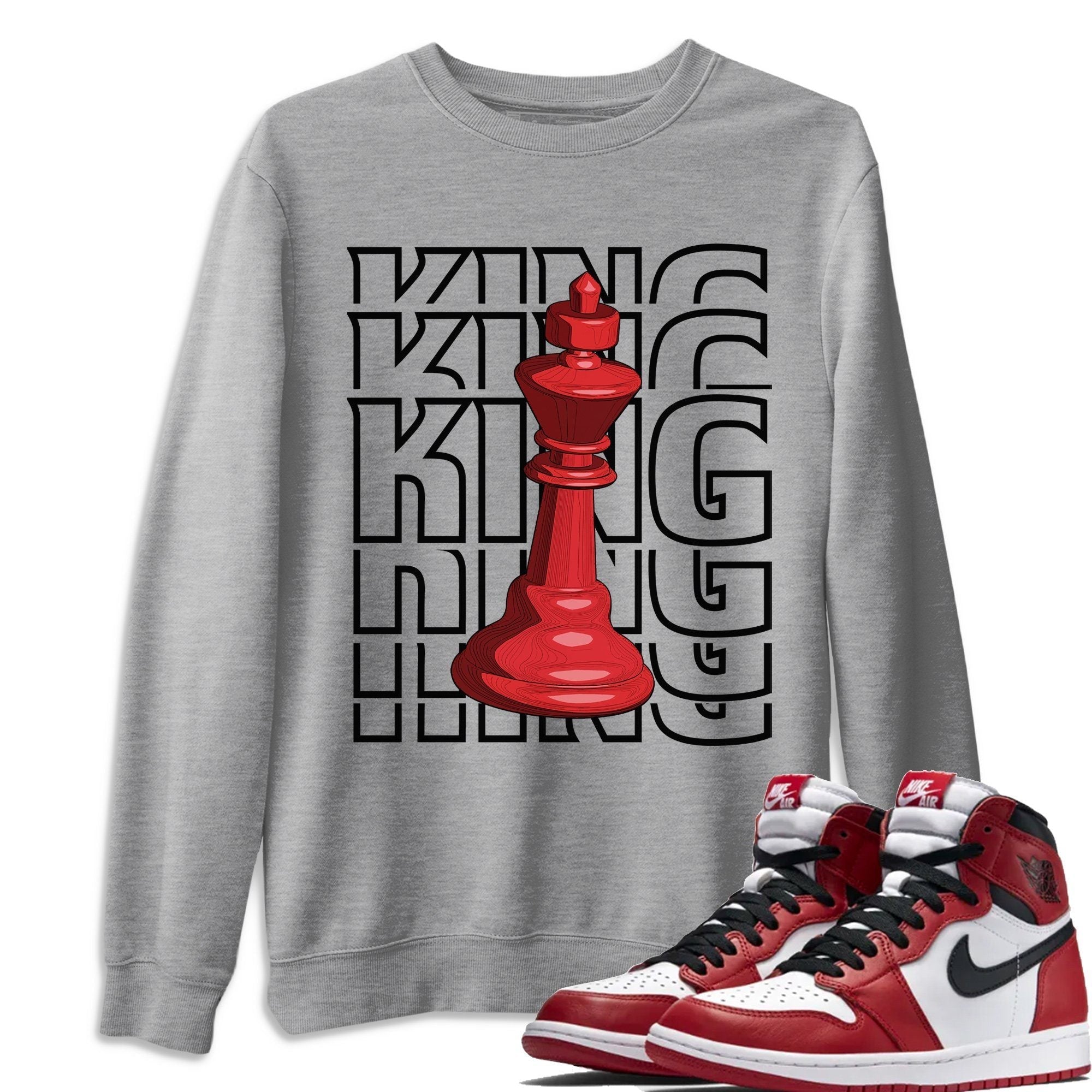 King Unisex Tops - Air Jordan 1 Varsity Red