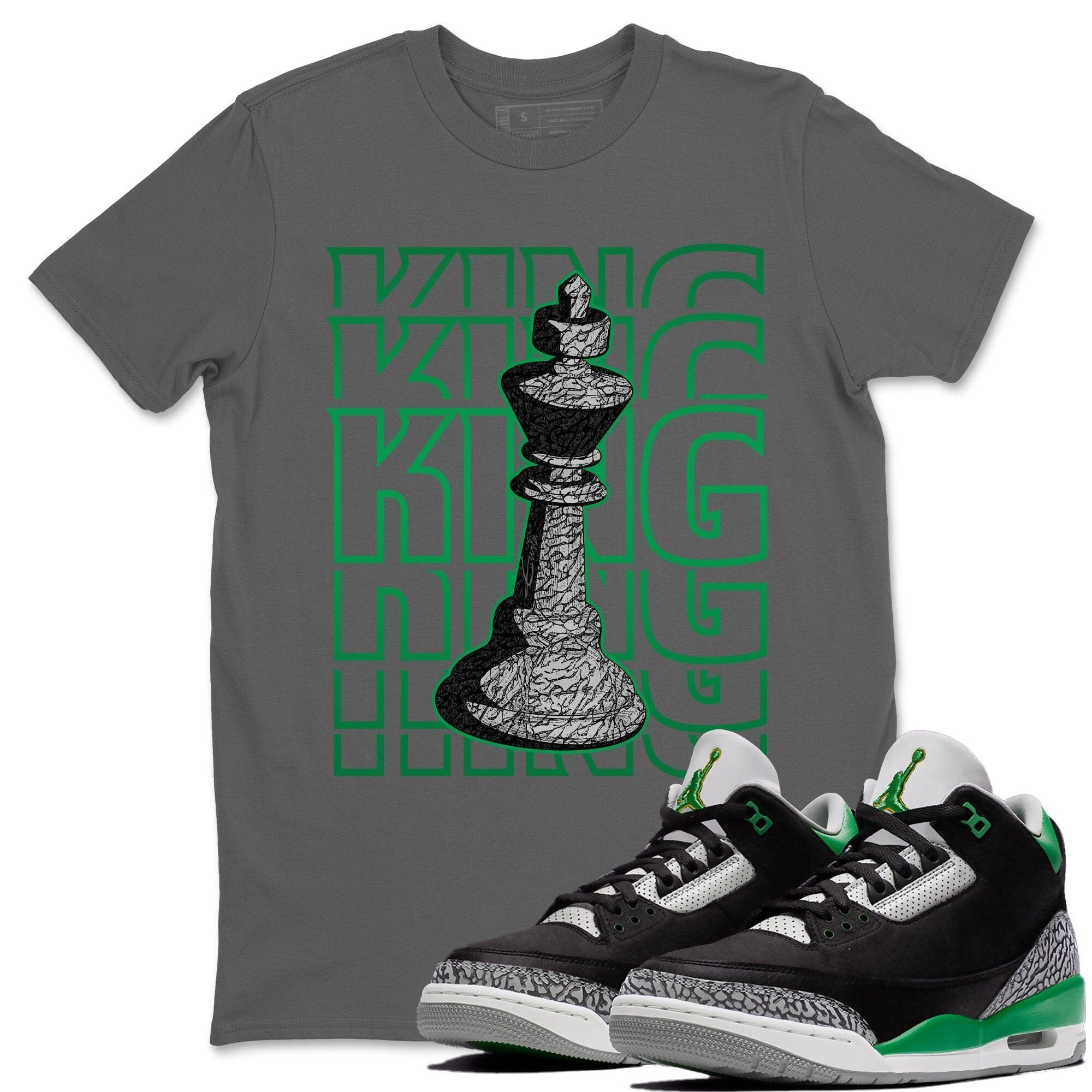 King Unisex Tops - Air Jordan 3 Pine Green
