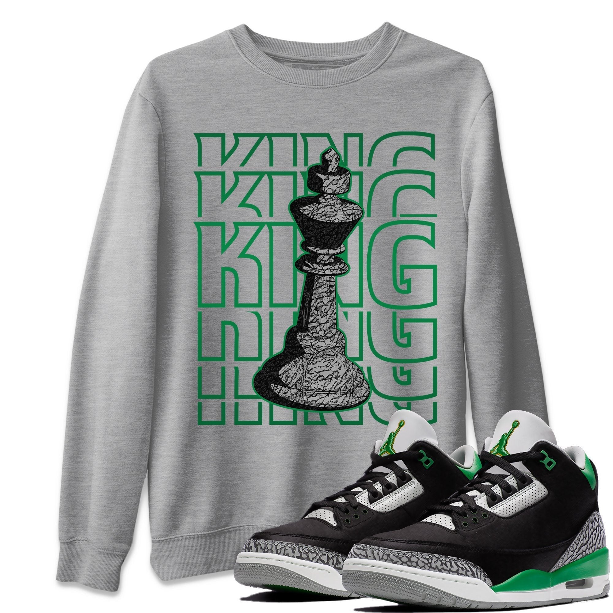 King Unisex Tops - Air Jordan 3 Pine Green