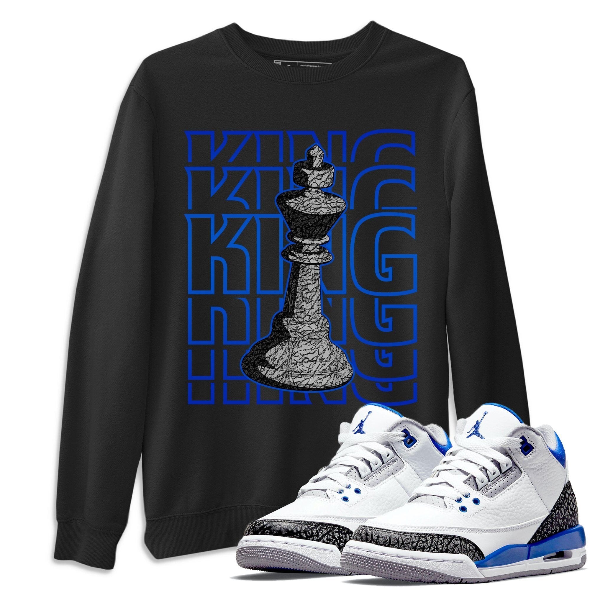 King Unisex Tops - Air Jordan 3 Racer Blue