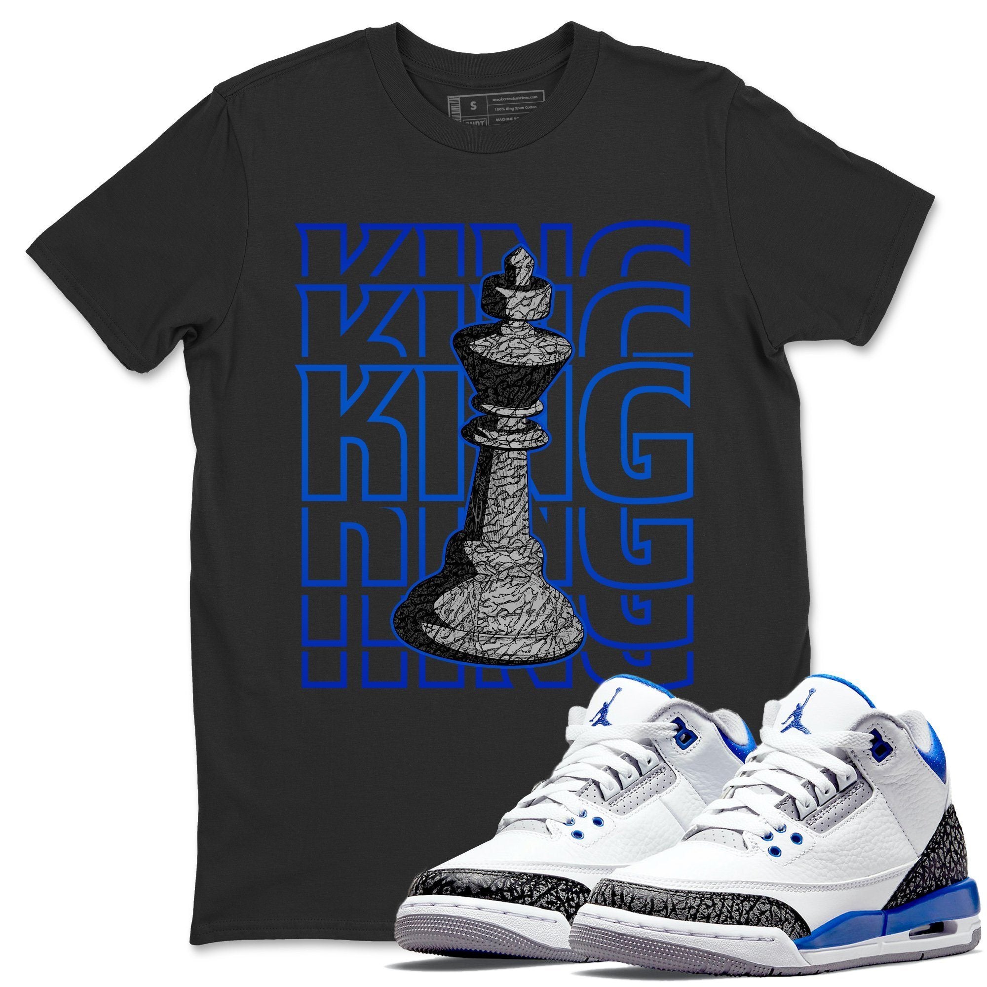 King Unisex Tops - Air Jordan 3 Racer Blue