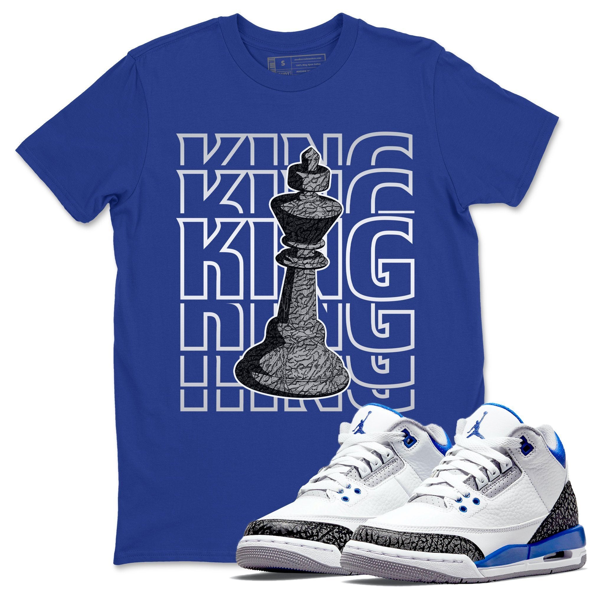 King Unisex Tops - Air Jordan 3 Racer Blue