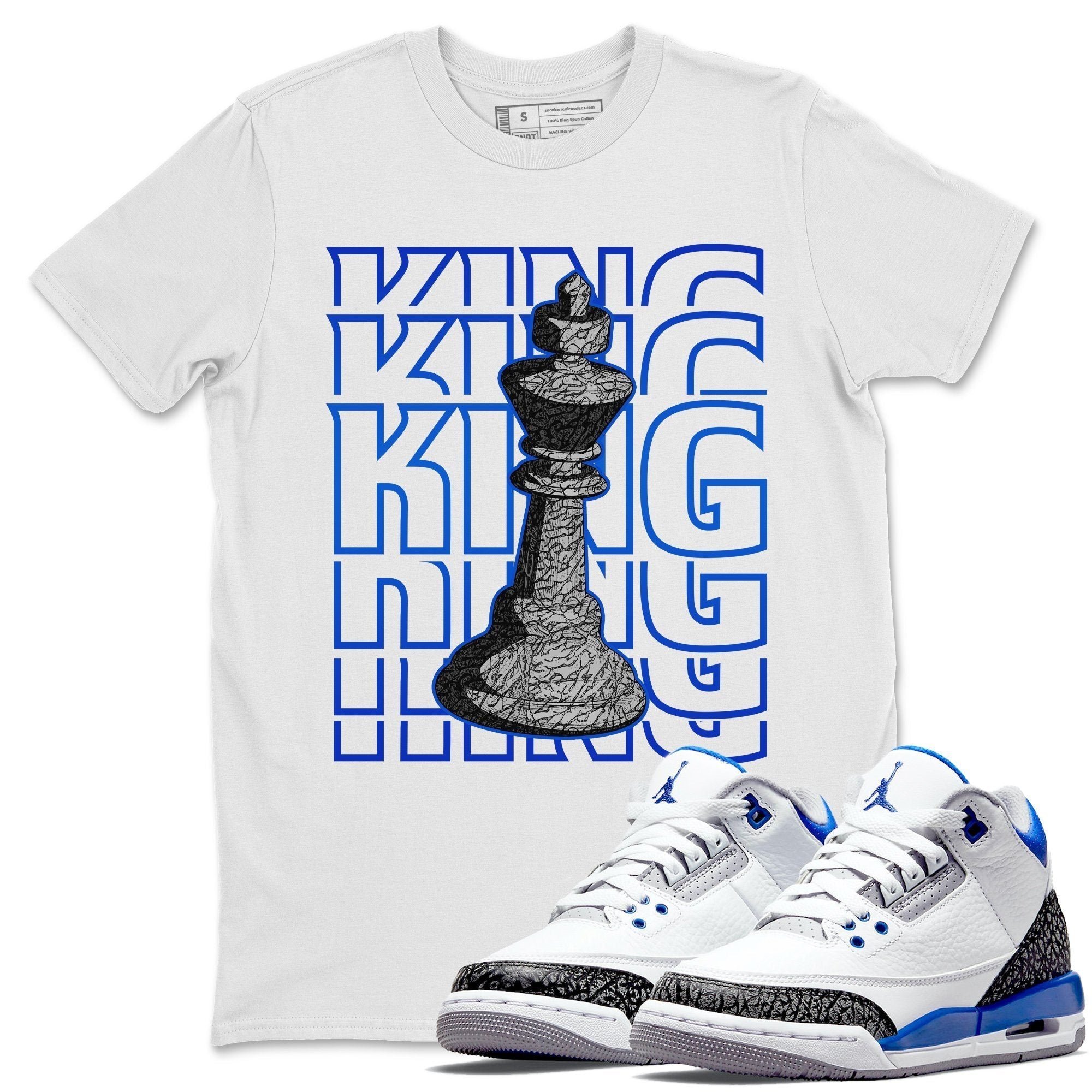 King Unisex Tops - Air Jordan 3 Racer Blue