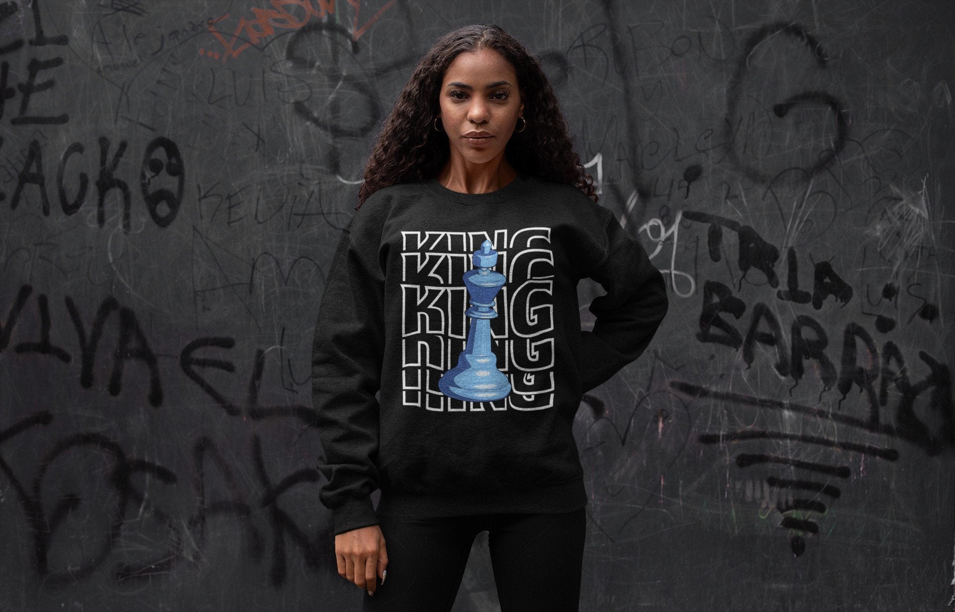 King Unisex Tops - Air Jordan 1 University Blue