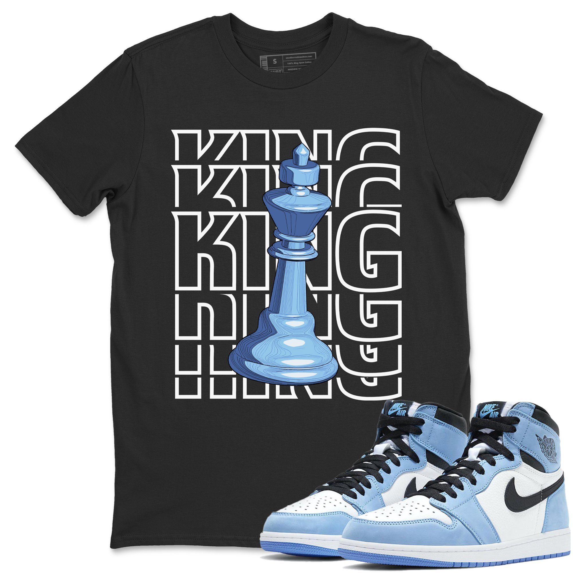 King Unisex Tops - Air Jordan 1 University Blue