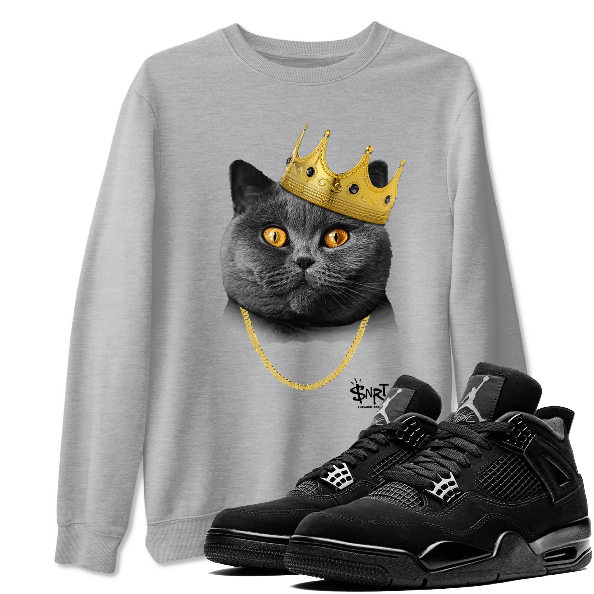 King Black Cat snkmatch Tees - Air Jordan 4 Black Cat