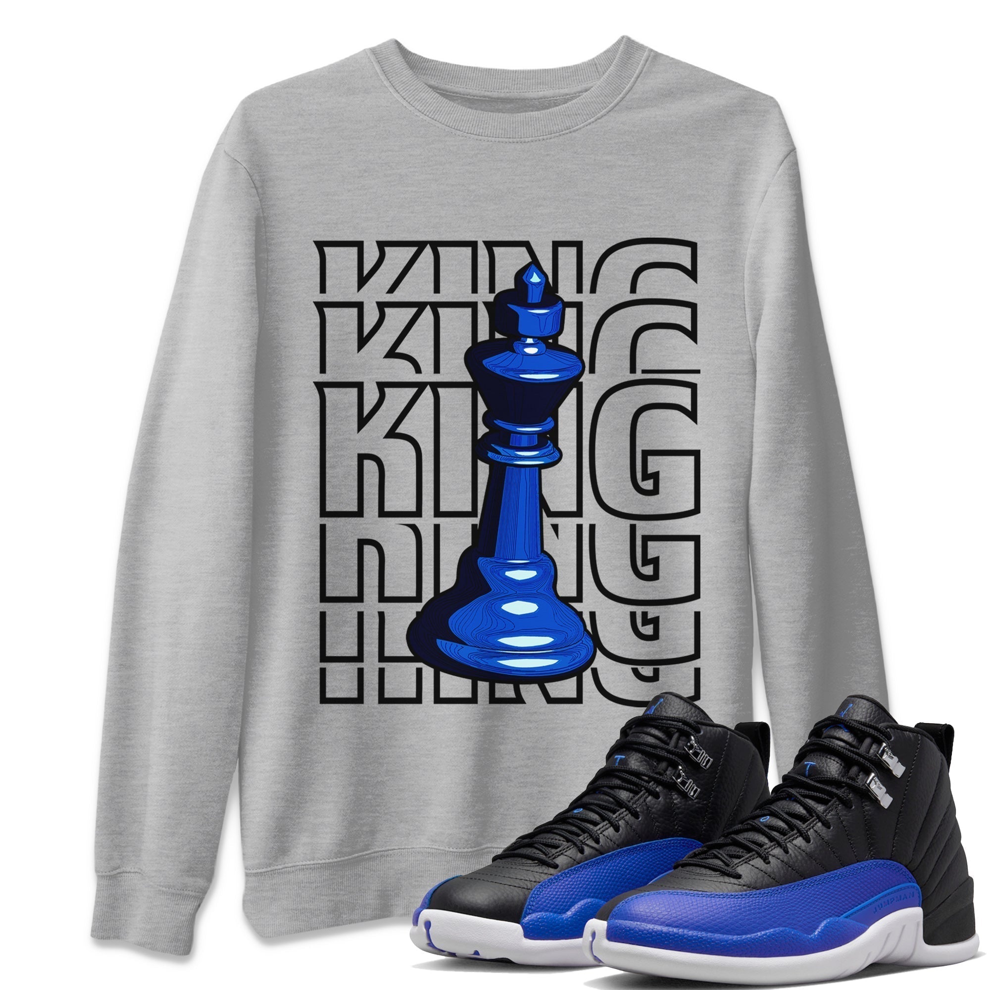 King Unisex Tops - Air Jordan 12 Hyper Royal