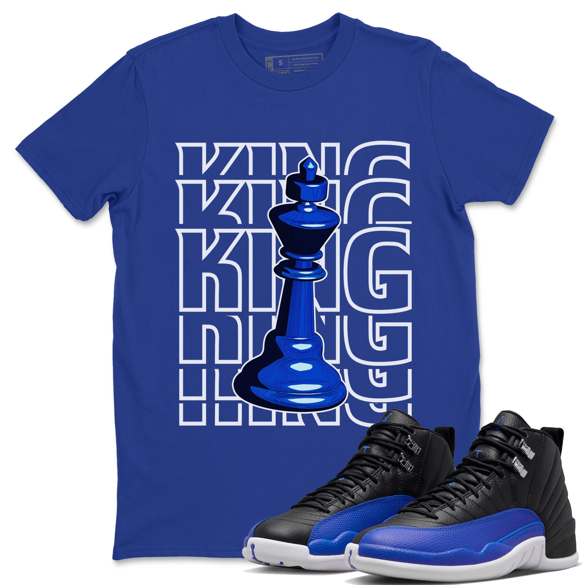 King Unisex Tops - Air Jordan 12 Hyper Royal