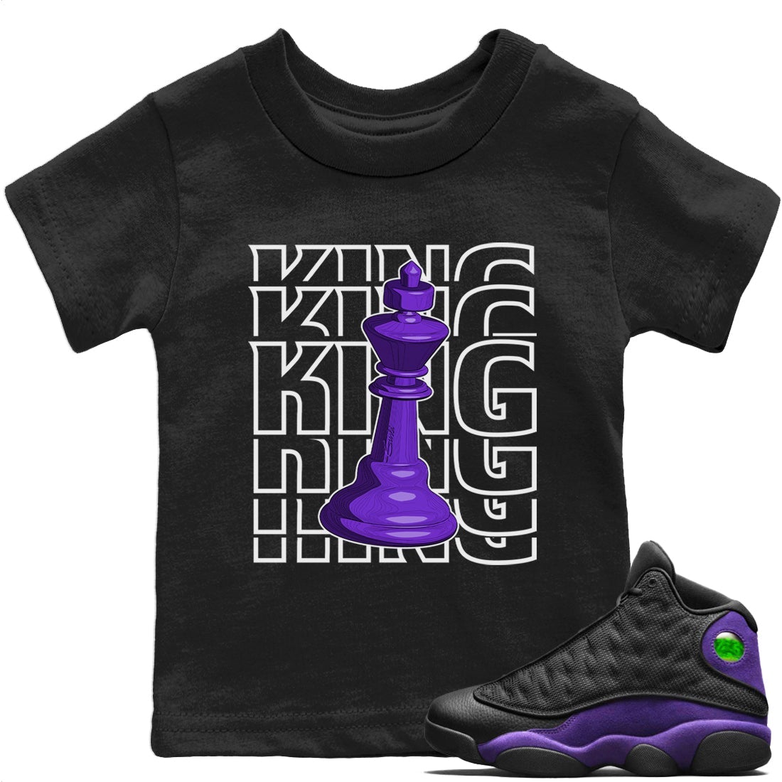 King Kids Tops - Air Jordan 13 Court Purple