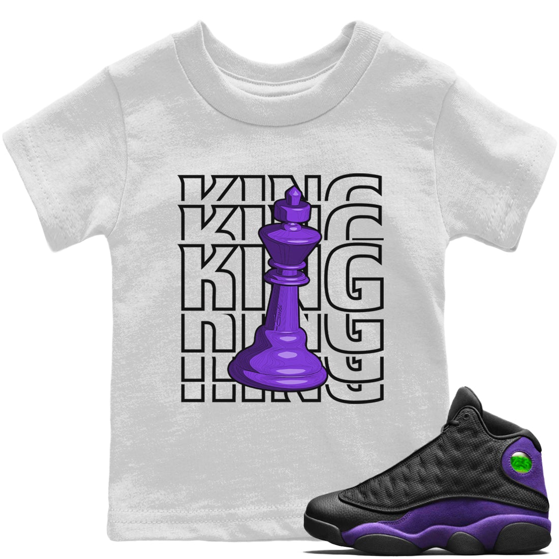 King Kids Tops - Air Jordan 13 Court Purple