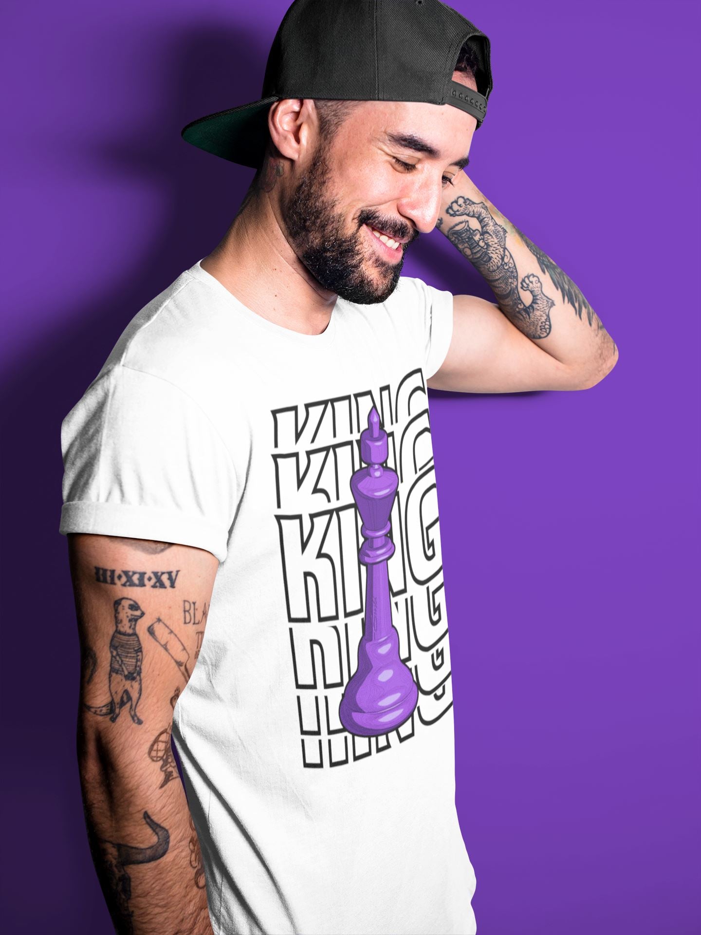 King Unisex Tops - Air Jordan 13 Court Purple