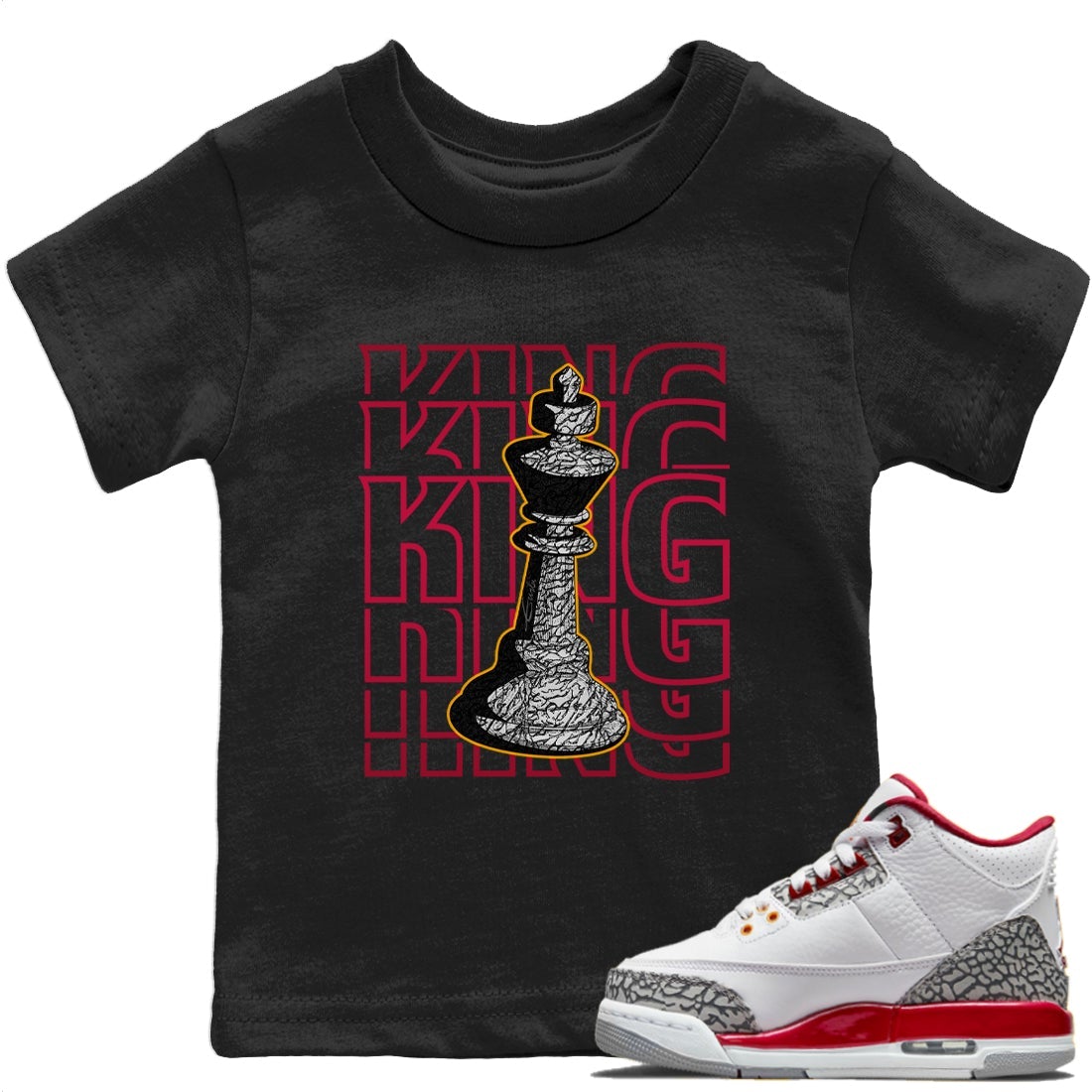 King Kids Tops - Air Jordan 3 Cardinal