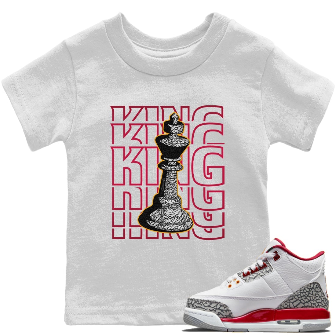 King Kids Tops - Air Jordan 3 Cardinal