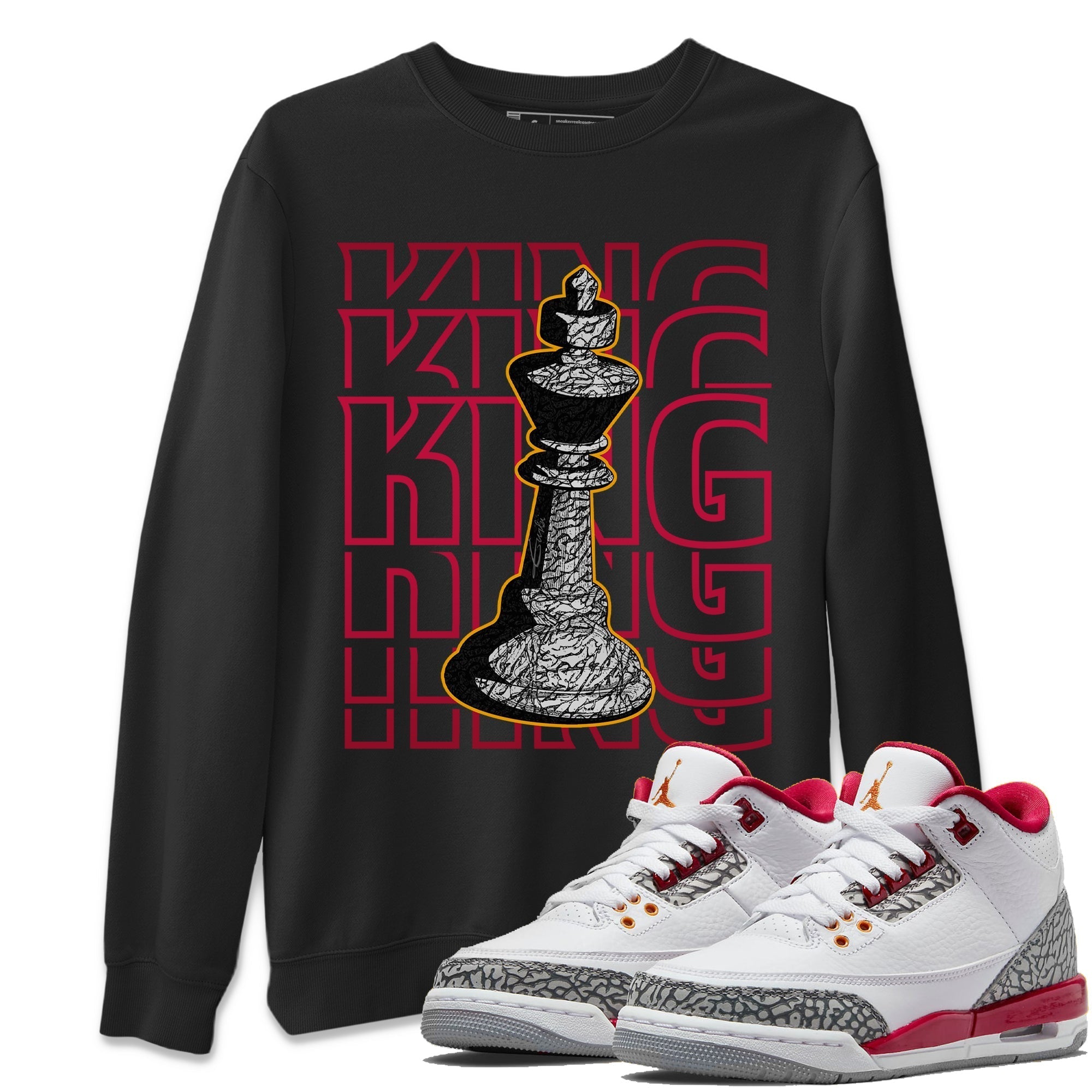 King Unisex Tops - Air Jordan 3 Cardinal