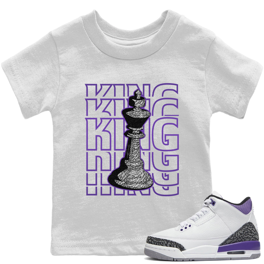 King Kids Tops - Air Jordan 3 Dark Iris