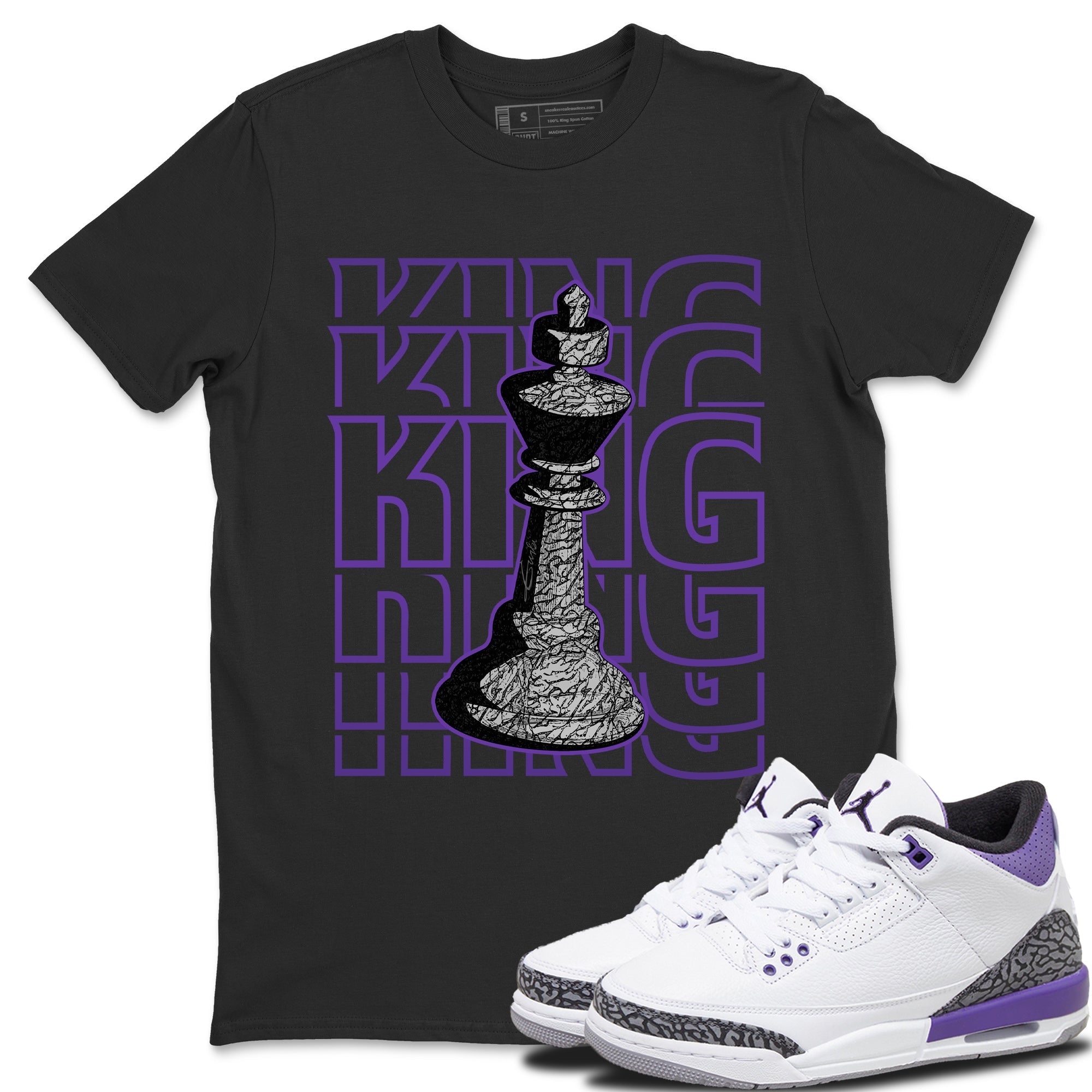 King Unisex Tops - Air Jordan 3 Dark Iris