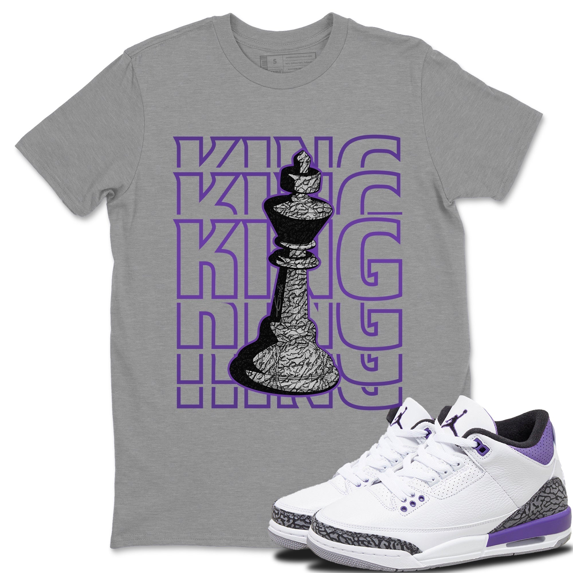 King Unisex Tops - Air Jordan 3 Dark Iris