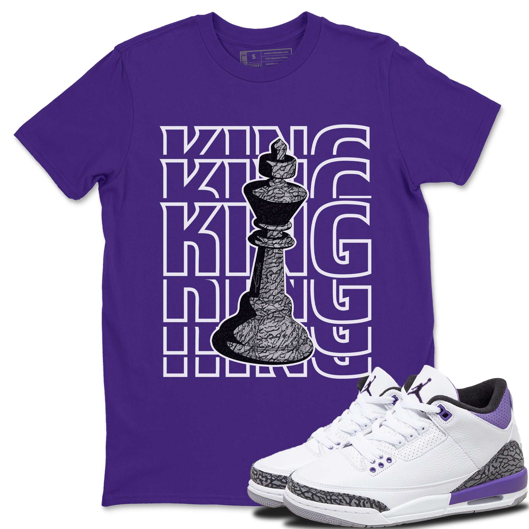 King Unisex Tops - Air Jordan 3 Dark Iris