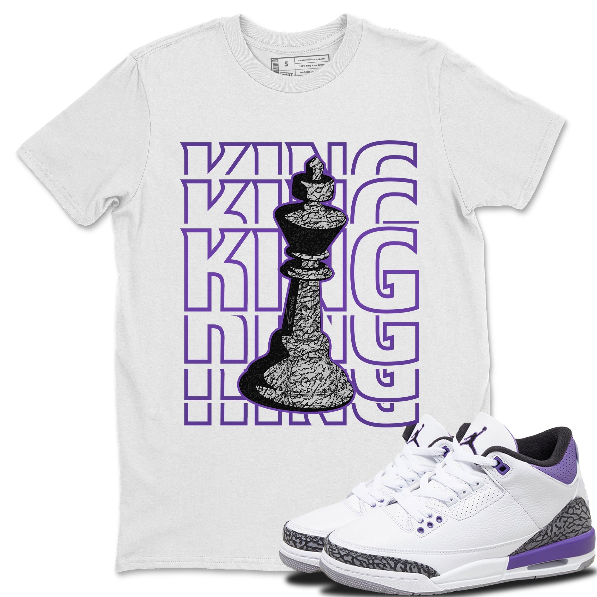 King Unisex Tops - Air Jordan 3 Dark Iris
