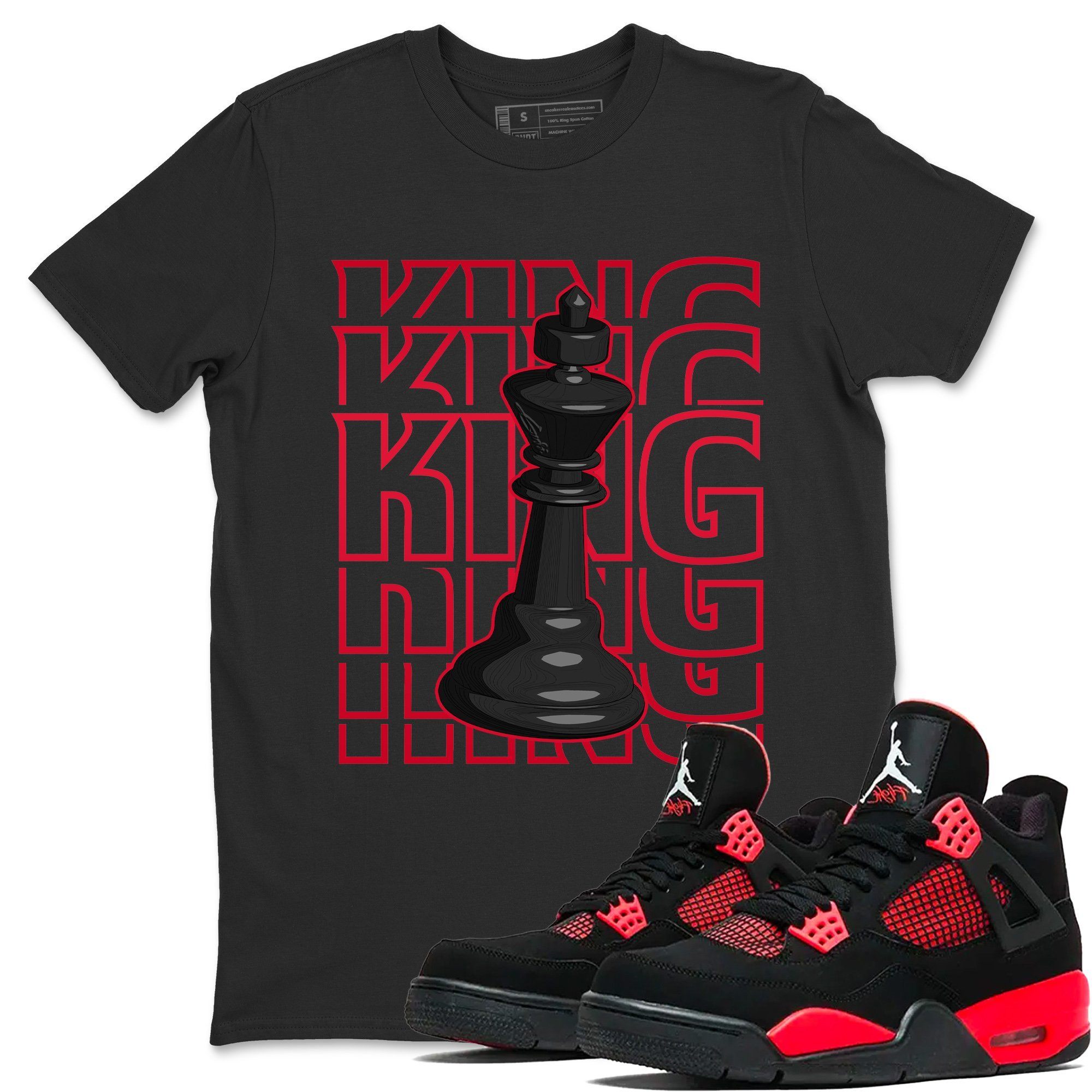 King Unisex Tops - Air Jordan 4 Red Thunder