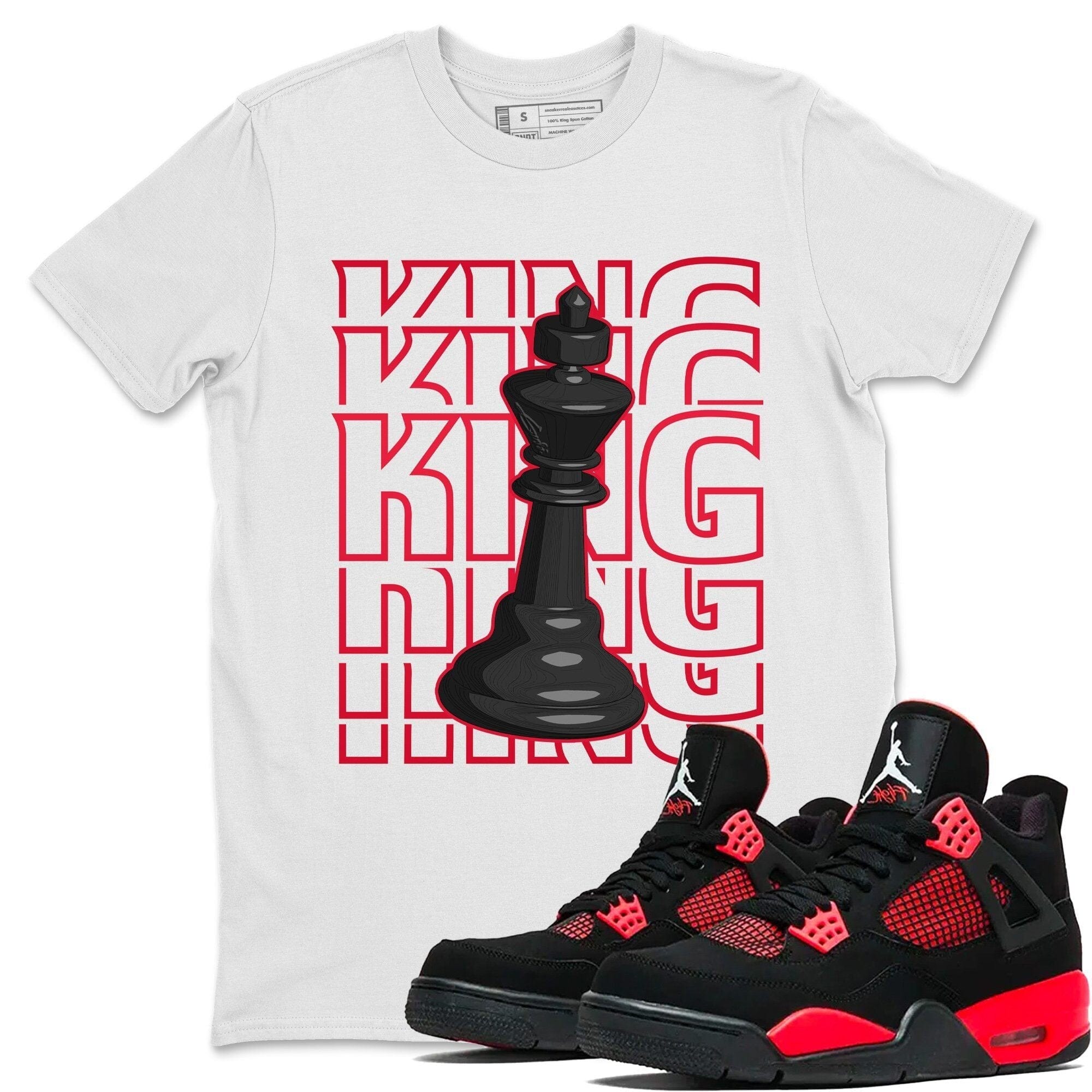 King Unisex Tops - Air Jordan 4 Red Thunder