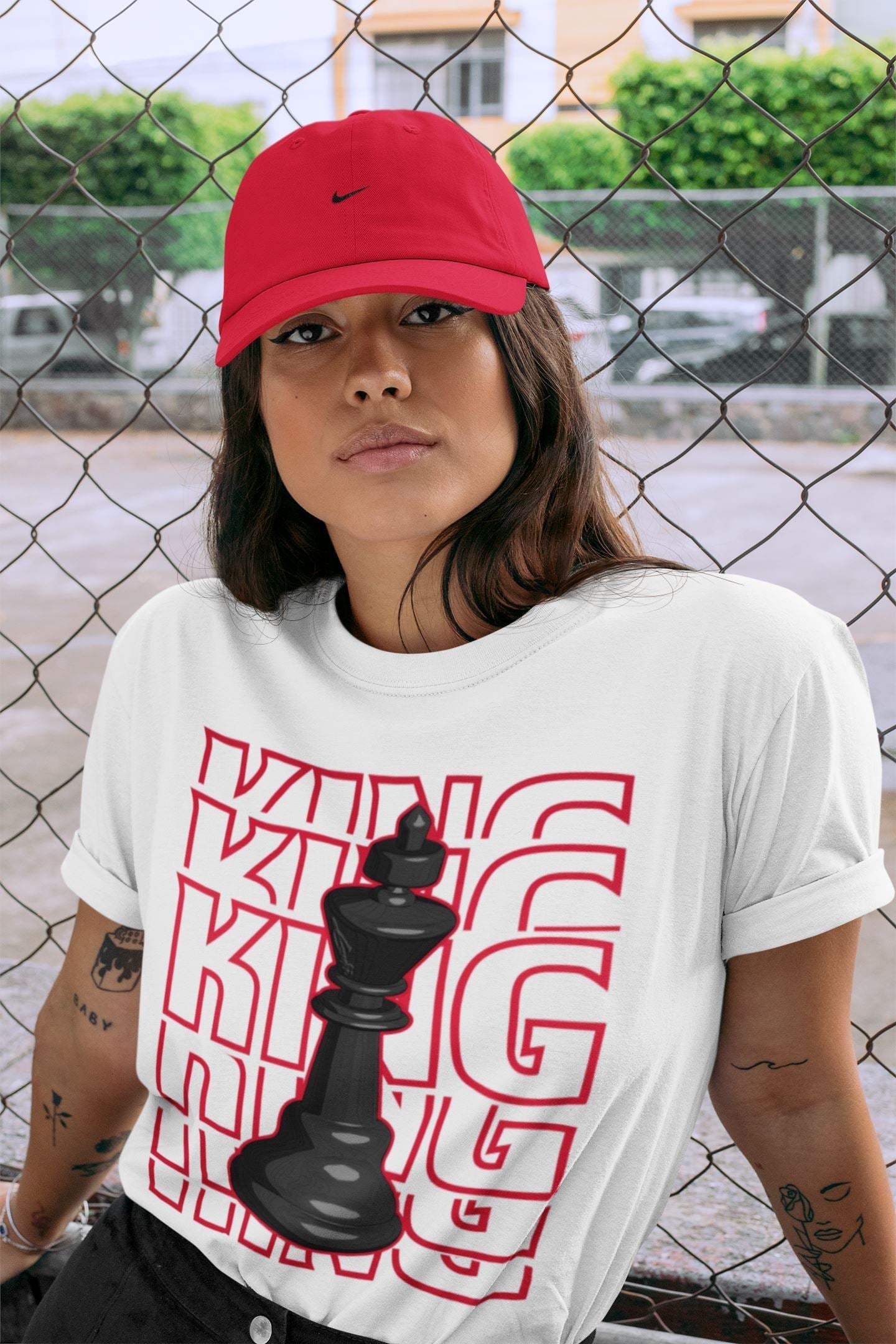 King Unisex Tops - Air Jordan 4 Red Thunder