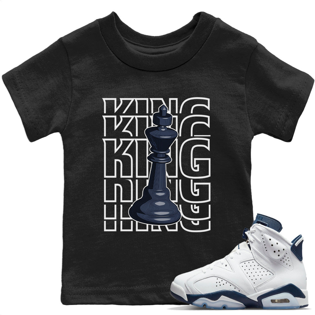 King Kids Tops - Air Jordan 6 Midnight Navy