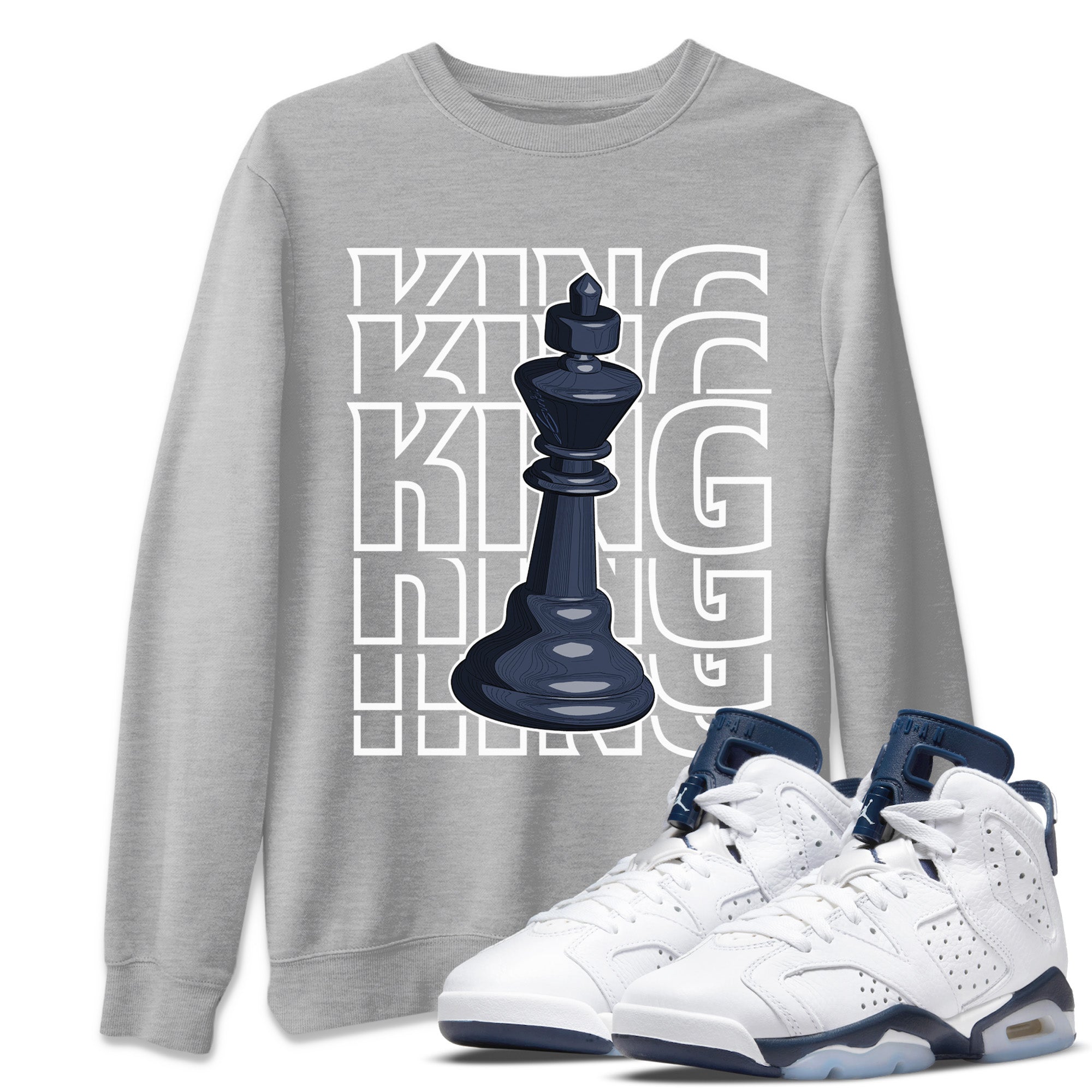 King Unisex Tops - Air Jordan 6 Midnight Navy