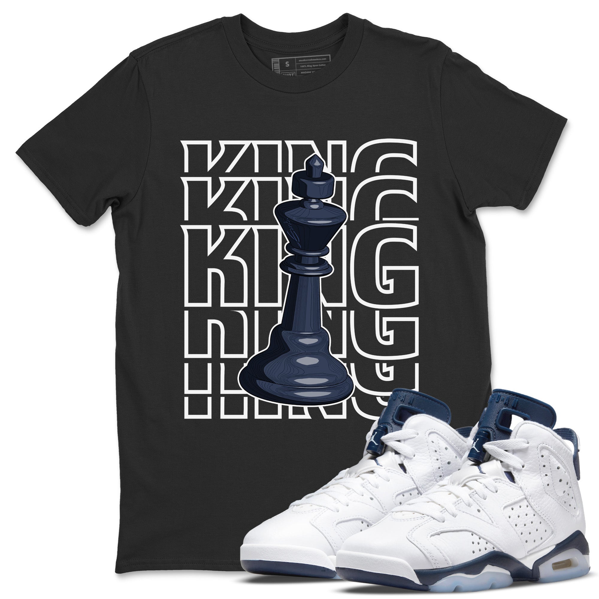 King Unisex Tops - Air Jordan 6 Midnight Navy