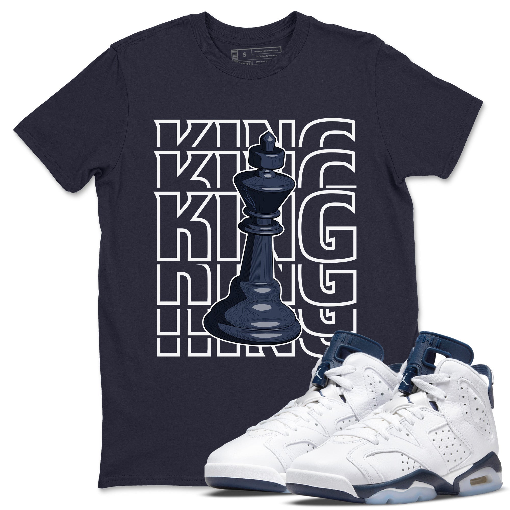 King Unisex Tops - Air Jordan 6 Midnight Navy