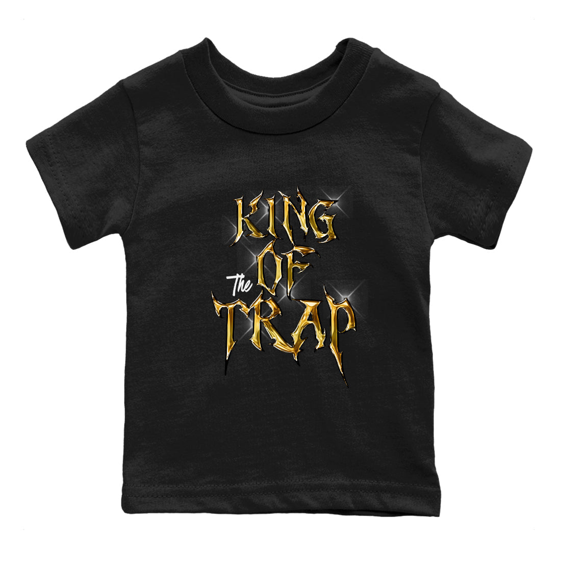 King Of The Trap snkmatch Tees Kids - Air Jordan 1 Black Metallic Gold