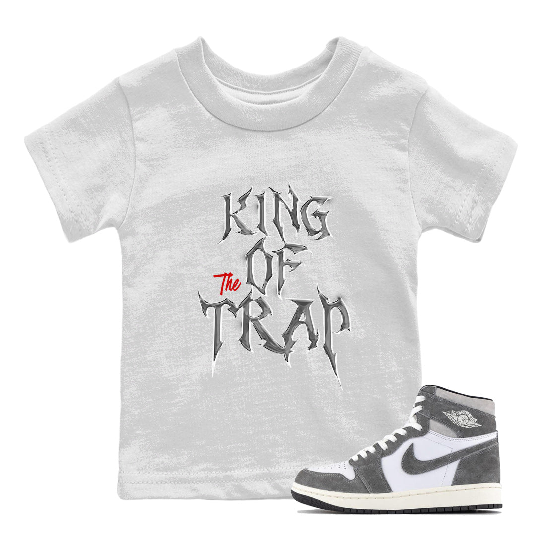 King Of The Trap Kids Tops - Air Jordan 1 Washed Heritage
