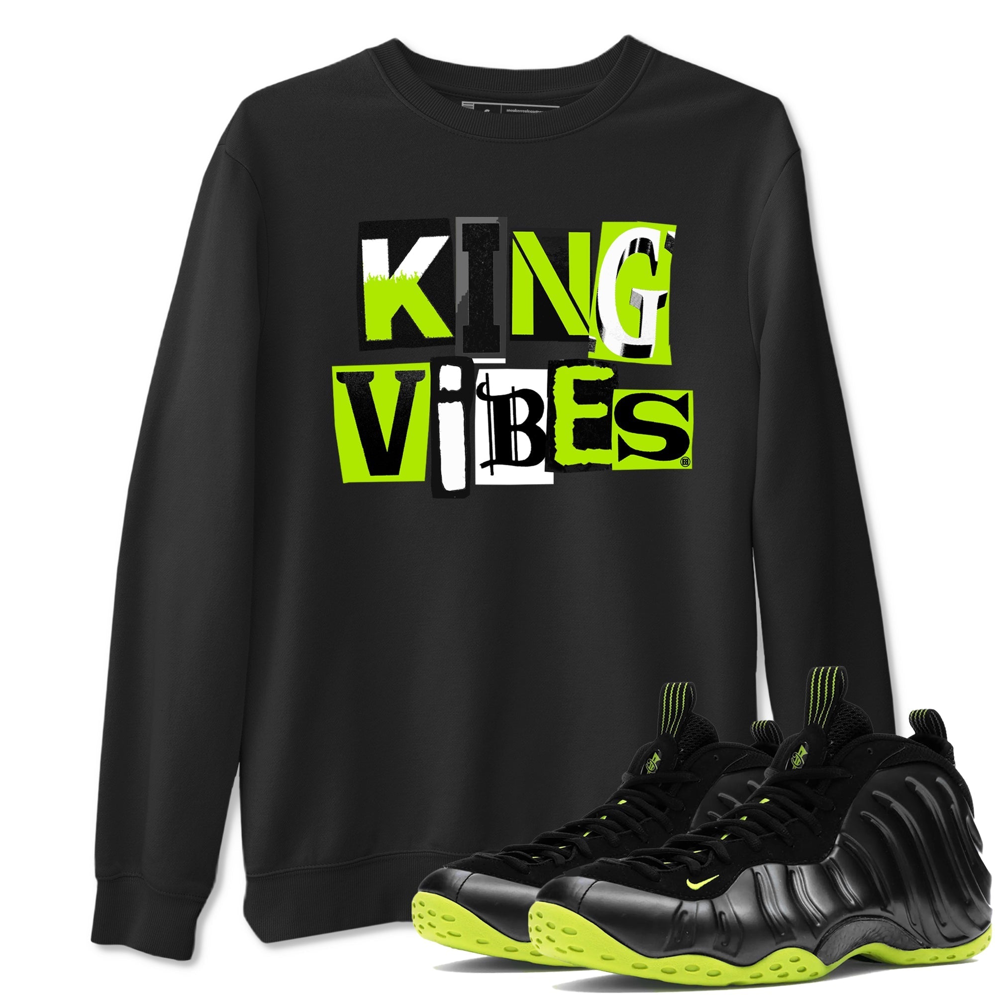 King Vibes snkmatch Tees - Air Foamposite One Black Volt