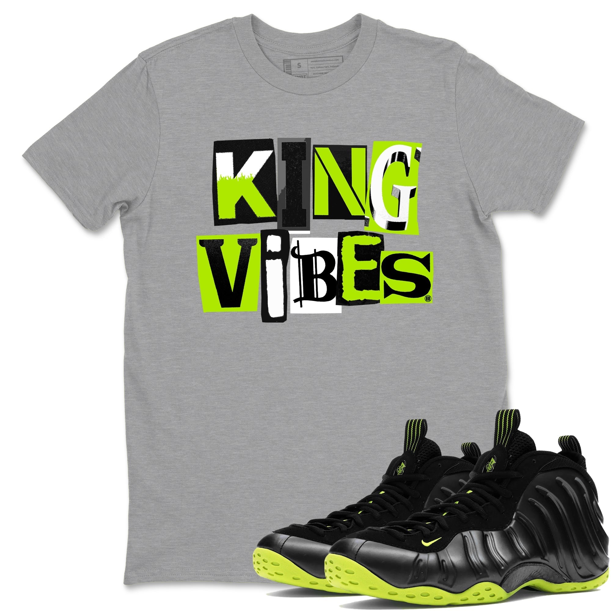 King Vibes snkmatch Tees - Air Foamposite One Black Volt