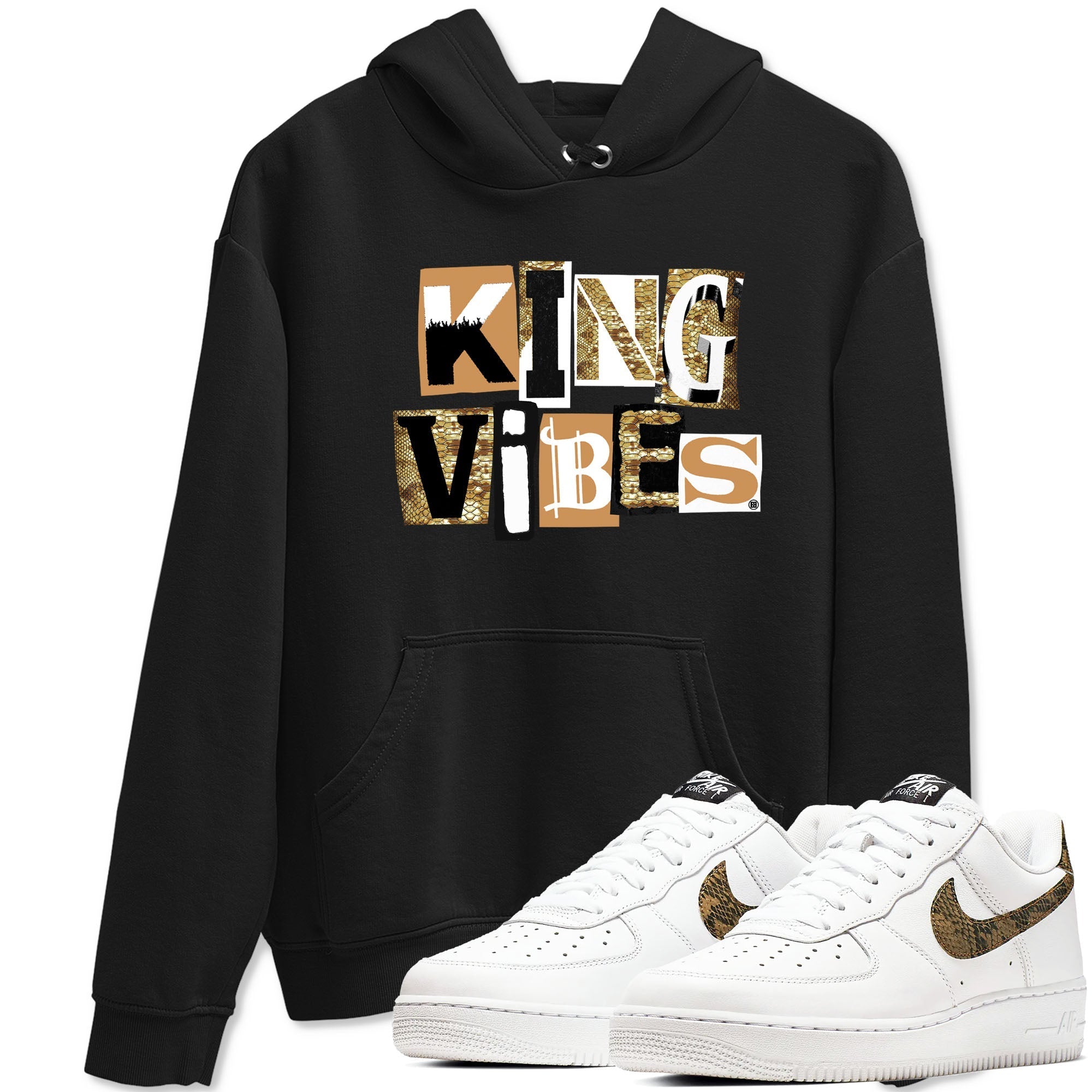 King Vibes snkmatch Tees - Air Force 1 Ivory Snake