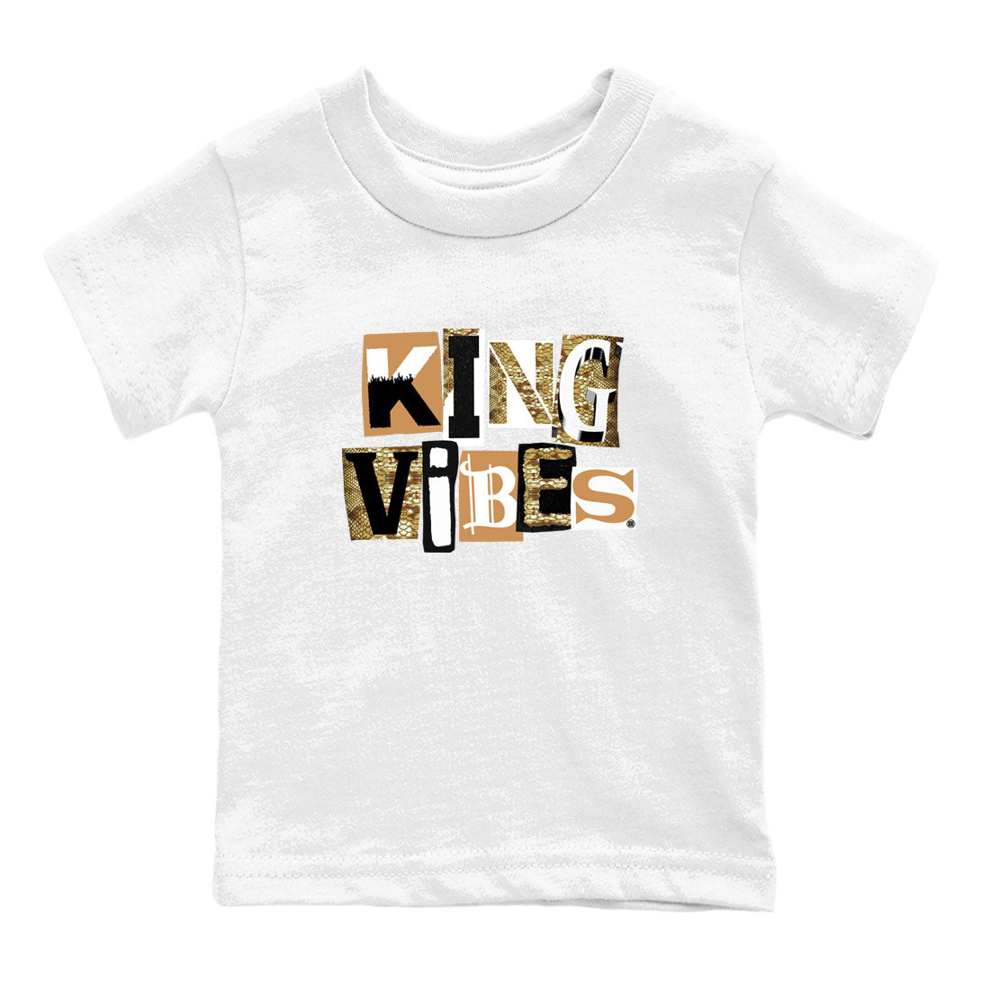 King Vibes snkmatch Tees Kids - Air Force 1 Ivory Snake