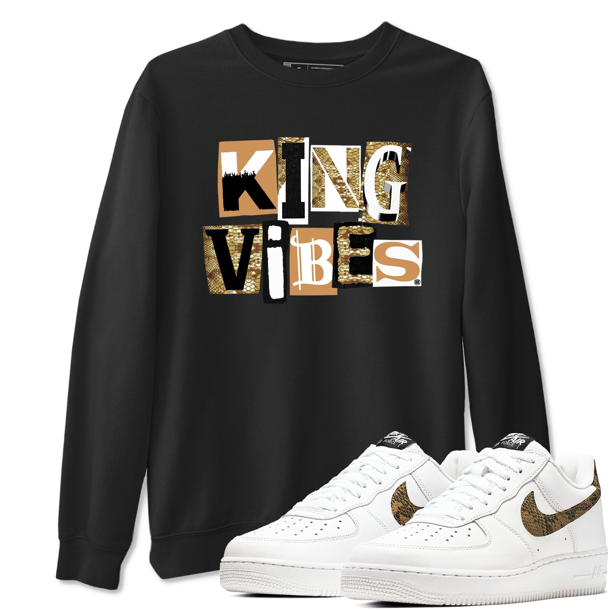 King Vibes snkmatch Tees - Air Force 1 Ivory Snake