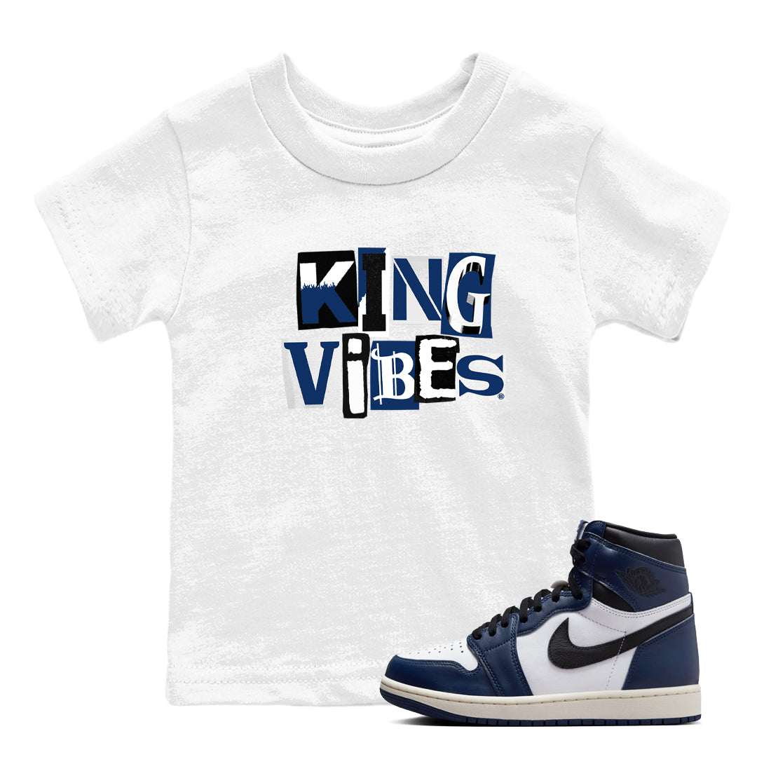 King Vibes snkmatch Tees Kids - Air Jordan 1 Midnight Navy