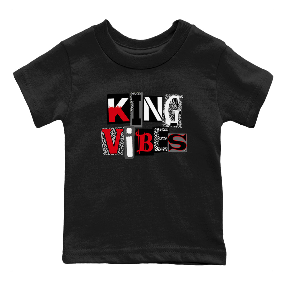 King Vibes snkmatch Tees Kids - Air Jordan 3 Black Cement